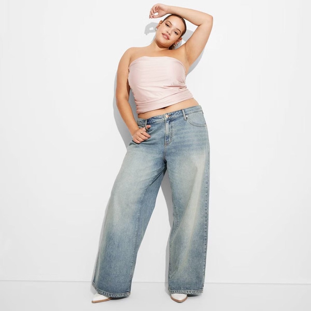 Wild Fable Blue Wide-Leg Jeans